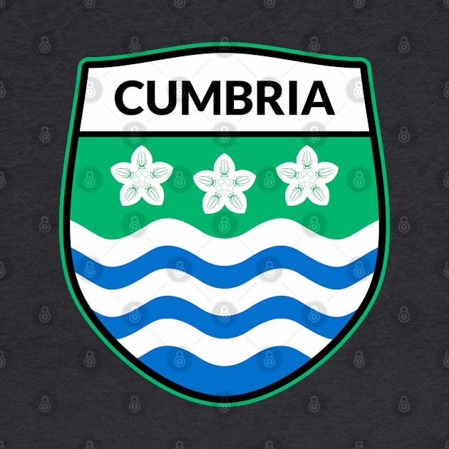 Cumbria Flag Badge by CumbriaGuru